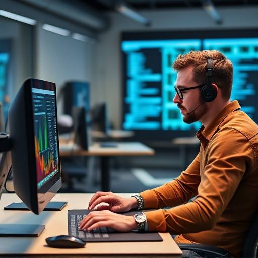 A software engineer collaborating during a technical interview.