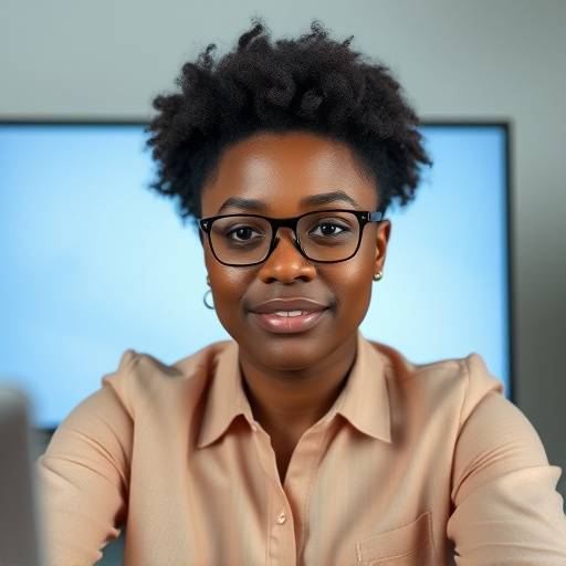 Image of a person confidently answering a behavioral interview question during an online meeting
